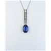 Image 1 : Exquisite ladies necklace featuring a Natural  ‘Royal Blue’ color Sapphire weighing 4.45  carats and