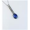 Image 2 : Exquisite ladies necklace featuring a Natural  ‘Royal Blue’ color Sapphire weighing 4.45  carats and