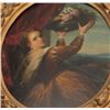 Image 4 : Early to mid-18th century oil painting on  board of lady holding basket of flowers in  vintage frame