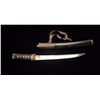 Image 17 : Koto period tanto in traditional full  mounting retaining kozuka knife and kogai.  10” blade (Unsign