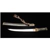 Image 1 : Koto period tanto in traditional full  mounting retaining kozuka knife and kogai.  10” blade (Unsign