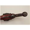 Image 12 : French Napoleonic era double barrel flintlock  officers pistol circa about 1800-1815.  Measures 14” 