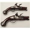 Image 2 : Pair of 18th century European flintlock  pocket pistols with cannon barrels. No  signature or proofs