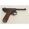 Image 2 : Japanese Nambu 8mm caliber, 4.5” barrel,  military blued finish, grooved wood grips,  S/N 53304 (mat