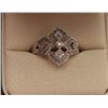 Image 2 : A beautiful antique style ladies 10 karat  white gold ring set with approximately 0.50  carats of di