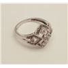 Image 3 : A beautiful antique style ladies 10 karat  white gold ring set with approximately 0.50  carats of di