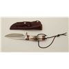 Image 1 : Randall Model 25-5” Trapper fixed blade knife  with tool steel blade, nickel silver hilt,  beautiful