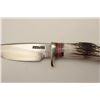 Image 4 : Randall Model 25-5” Trapper fixed blade knife  with tool steel blade, nickel silver hilt,  beautiful