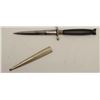 Image 2 : European 19th century dagger with reinforced  ricasso and piercing blade showing a black  horn grip.