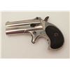 Remington O/U derringer, .41RF caliber, 3”  barrels, nickel finish, checkered black hard  rubber gri