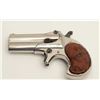 Image 2 : Remington-UMC O/U derringer, .41RF caliber,  3” barrels, nickel finish, replaced checkered  brown pl
