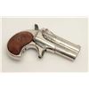 Image 4 : Remington-UMC O/U derringer, .41RF caliber,  3” barrels, nickel finish, replaced checkered  brown pl