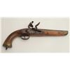 Image 4 : Belgian flintlock trade pistol, .69 caliber,  9” barrel, wood stock, brass mounts,  generally good o