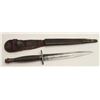 Image 2 : Sykes Fairbanks style fighting knife with  scabbard and marked England and shows  broadhead proof. I
