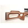 Image 5 : Mirage XLR pellet gun, .177 caliber, 17”  barrel, black finish, checkered wood thumb  hole/open wood