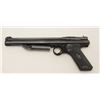 Crosman Model 130 pellet pistol, .22 caliber  black finish, checkered black plastic grips;  appears 