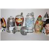 Image 3 : Lot of 14 misc. collector ceramic steins  including several Royal Doulton-made famous  personality s