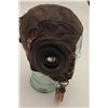 Image 2 : Aviator’s leather helmet marked on outside  and inside “Army Air Force”.      Est.:   $30-$60.