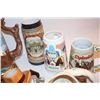 Image 3 : Lot of 9 misc. collector ceramic steins  including several Royal Doulton-made famous  personality st