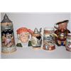 Image 3 : Lot of 11 misc. collector steins including  makers Royal Doulton, Staffordshire, etc.;  some limited