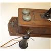 Image 2 : Antique wood wall phone by Monarch Telephone  Co., Fort Dodge, Iowa, approximately 26” in  height, 1