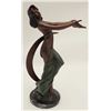 Image 2 : Large bronze of woman on marble base,  approximately 28” in height with beautiful  patina, ca. 20th 