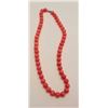 Image 2 : One perfectly matched rare salmon color round  coral bead necklace  Est:$500-600