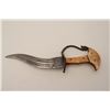 Image 5 : Early Indian khanjar dagger circa 18th to  19th century with original ivory grip, forged  steel guar