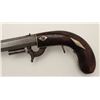 Image 4 : American underhammer percussion pistol,  un-marked, nice striped wood grip, silver or  nickel silver