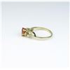 Image 2 : Gorgeous ladies ring set with a very fine  Orange sapphire weighing approx. 1.50 carats  and surroun