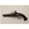 Image 2 : SxS flintlock pistol signed “Matherbe A  Liege” circa 18th century. Measures 12”  overall with 6” ba