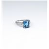 Image 2 : Gorgeous ladies ring set with a fine London  blue Topaz weighing approx. 3.50- 4.00 carats  and set 