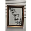 Image 2 : Large framed and matted print of black and  white photograph of World War I Nieuport 17  bi-planes. 