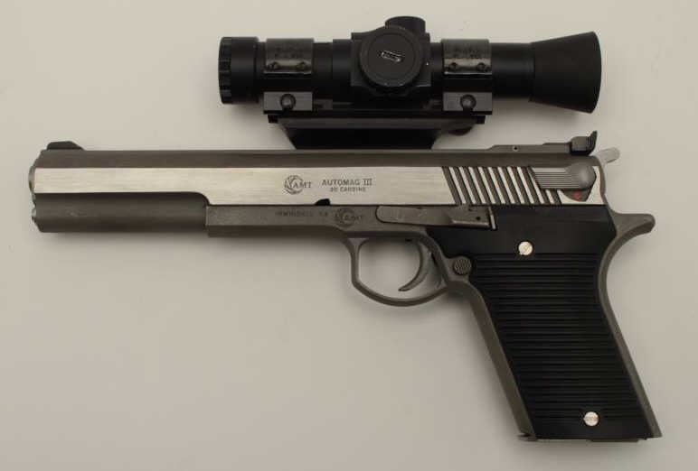 AMT Automag III Semi-Auto pistol in .30 carbine caliber with stainless ...