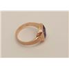 Image 3 : Antique men’s ring in 14k marked gold ring.  1920-30s. Amethyst center stone has a blush  of lavende