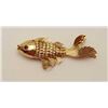 Image 2 : 1960’s Asian made gold fish pendant. Cut  stone eyes. 14k-18k. Estate consigned. 10  grams. Est.: $1
