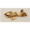 Image 3 : 1960’s Asian made gold fish pendant. Cut  stone eyes. 14k-18k. Estate consigned. 10  grams. Est.: $1