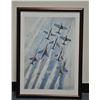 Image 8 : Lot of 10 framed pieces of Blue Angels items  including 7 individual photos signed by the  respectiv