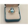 Image 3 : One ladies ring in  yellow gold with approx  7.5ct Swiss blue  oval topaz Est:$400-500