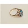 Image 4 : One ladies ring in  yellow gold with approx  7.5ct Swiss blue  oval topaz Est:$400-500