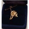 Image 1 : 14k gold horse’s ass tie tac with plated  back. Great 1960’s gag gift. Tibor designs.  Estate consig