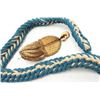 Image 2 : Blue and white braided cord with gold bullion  tassel, for U.S. naval cocked hat and  aggulette for 