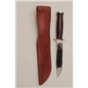 Image 2 : “Kinfolks” brand U.S. pattern fighting knife  with scabbard and plated blade. In very good  to almos