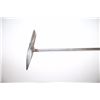 Nickel plated iron harpoon head,  approximately 28” overall with majority of  nickel remaining.     