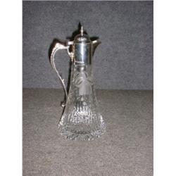 Un broc en cristal taillé à monture d'argent poinçons de Sheffield, 2000, C.J. Vander maître-orfè...