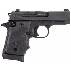 Sig Sauer 9389BRGAMBI P938 Ambidextrous SAO 9mm 3" 7+1 Blk Rubber Grip Blk