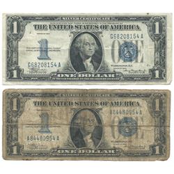 1934 $1 Silver Certificate Currency Lot of 2