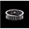 Image 2 : Cartier 18KT White Gold 3 Diamond Love Ring