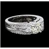Image 1 : 2.14 ctw Diamond Ring - 18KT White Gold
