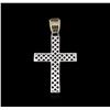 Image 2 : 11.73 ctw Diamond Cross Pendant - 14KT White Gold